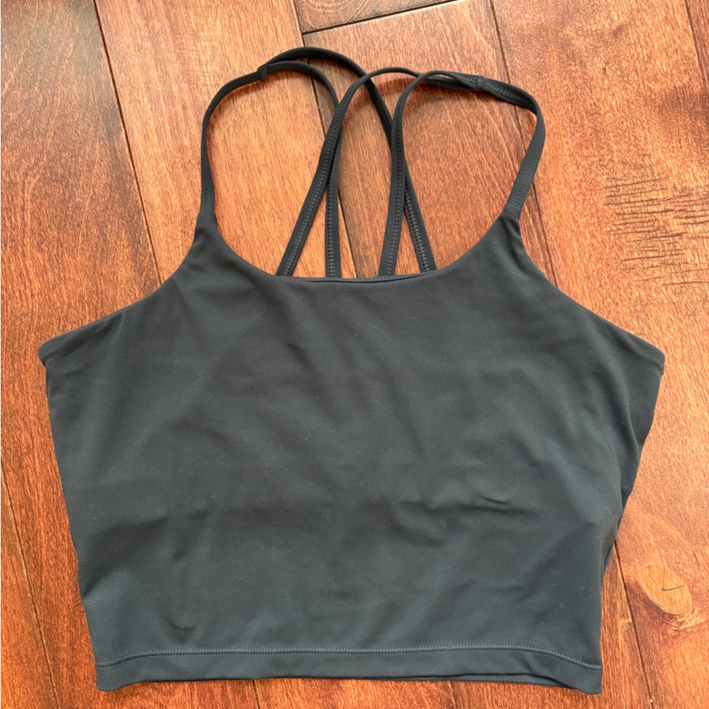 Blogilates for Target M Black Strappy Crop Top